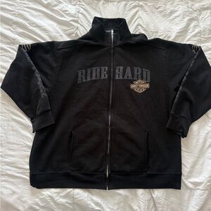 Harley Davidson Men XL Full Zip Jacket Sweater Motorcycle Biker Riding Las Vegas
